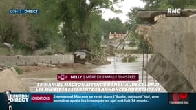 Une sinistrée des inondations demande que Macron apporte "des solutions"