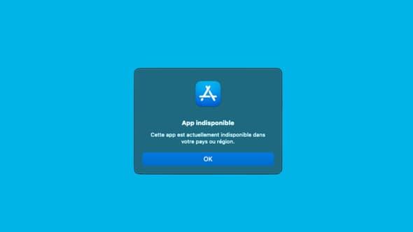 Application non disponible dans l'App Store