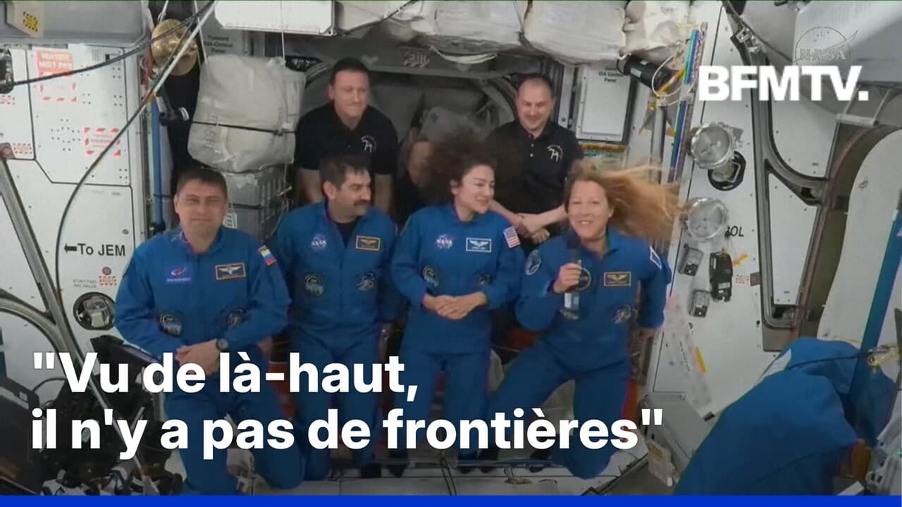 Les premiers mots de Sophie Adenot lors de son arrivée à bord de la Station spatiale internationale Kép