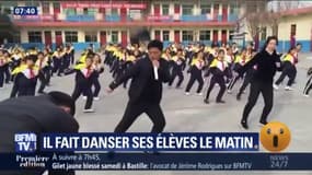 Pour réveiller ses 700 élèves, ce directeur d'une école chinoise les fait danser chaque matin