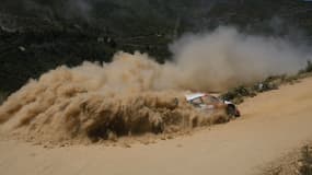 Elfyn Evans lors du Rallye du Portugal, le 12 mai 2023