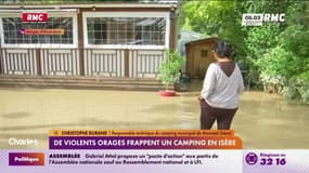 Isère: Un camping frappé par de violents orages cette nuit