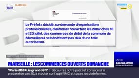 Marseille: les commerces ouverts les dimanches 16 et 23 juillet