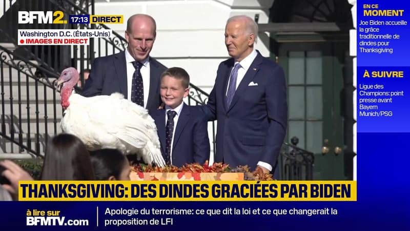 À deux jours de Thanksgiving, Joe Biden procède à la grâce traditionnelle d'une dinde