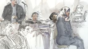 Dessin du procès de Bilal Taghi en 2016 (image d'illustration)