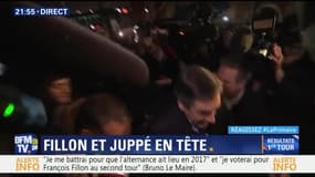 Les images de l’arrivée de François Fillon à son QG parisien