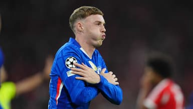 L'Anglais Cole Palmer en train de célébrer un but avec Chelsea en Ligue des champions, le 17 septembre 2025