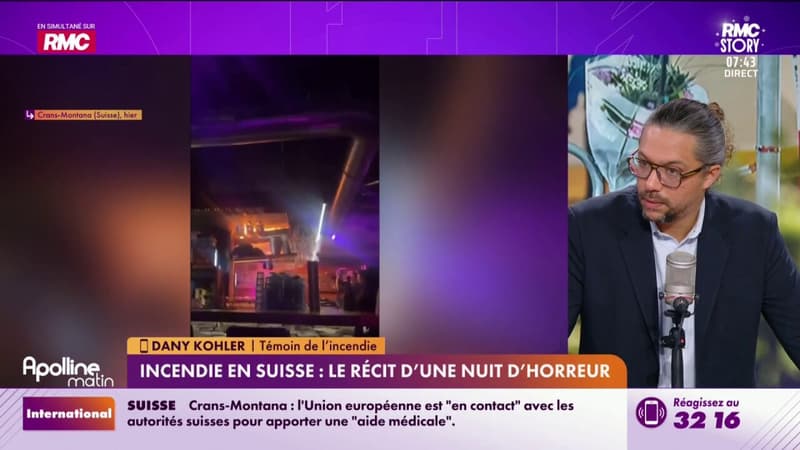 Incendie mortel à Crans-Montana: "On aurait dit une bombe", témoigne Dany Kolher, un des témoins de la tragédie
