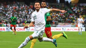 Bensebaini lors de Cameroun-Algérie, le 25 mars 2022
