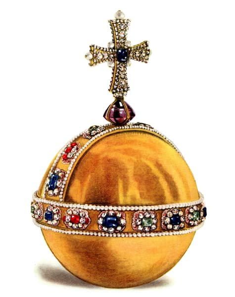 The Orb of the British Sovereign from an illustration by Cyril Davenport. 