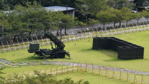 Un lanceur de missile d'auto-défense photographié au ministère de la Défense à Tokyo le 15 septembre 2017