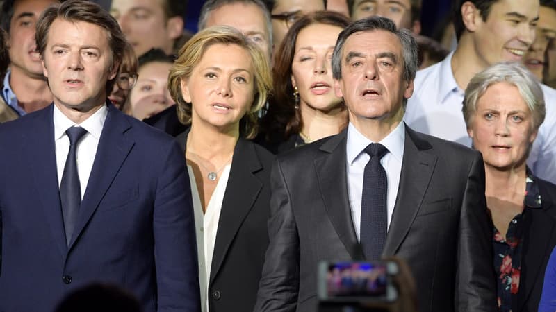 François Baroin (d), Valérie Pécresse, François et Penelope Fillon.