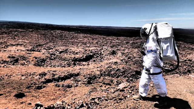 Photo prise pendant la simulation de vie martienne de la mission Hi-Seas, à Hawaii.