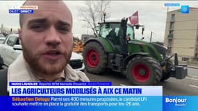Les agriculteurs mobilisés à Aix-en-Provence ce matin. Note reporter au cœur de la manifestation
