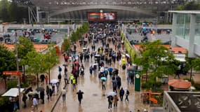 Illustration de la pluie à Roland-Garros, le 29 mai 2024