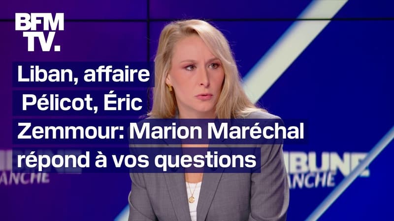 Liban, affaire Pélicot, Éric Zemmour: Marion Maréchal répond à vos questions dans La Capsule de BFM Politique