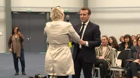 Emmanuel Macron à Pessac en Gironde ce jeudi.