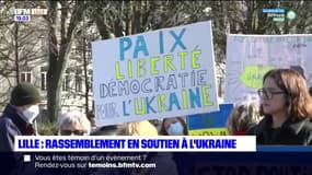 Lille: plusieurs centaines de personnes rassemblées en soutien au peuple ukrainien 