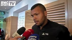 "Ça fait plaisir d'être sur le court" Tsonga