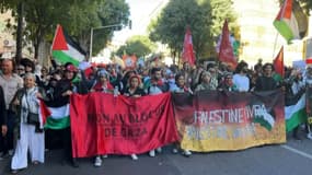 Une manifestation en soutien au peuple palestinien était organisée à Marseille ce samedi 28 octobre. 