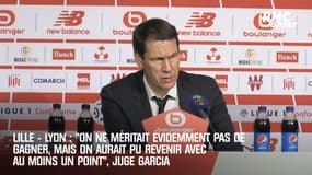 Lille – Lyon : "On ne méritait évidemment pas de gagner, mais on aurait pu revenir avec au moins un point", juge Garcia