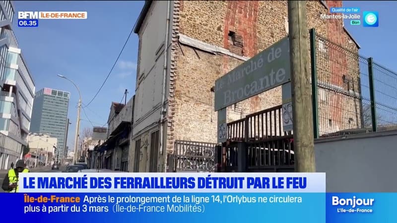 Bagnolet: le marché des ferrailleurs détruit par le feu