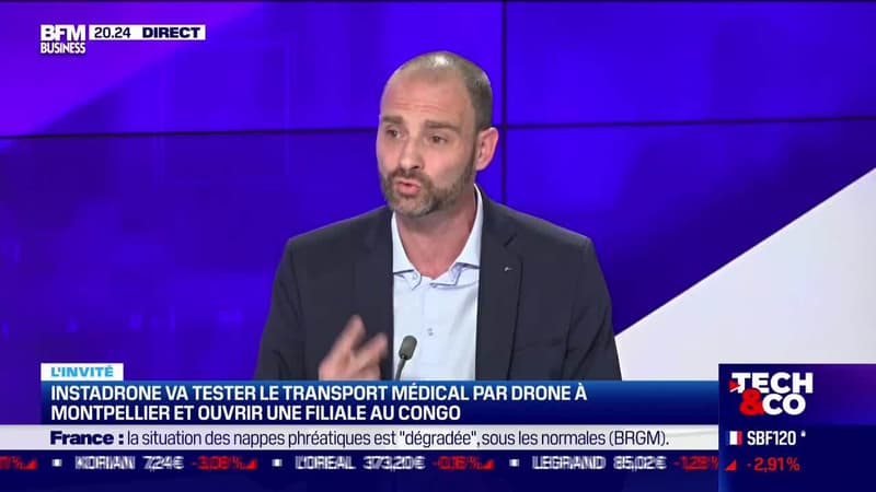 Cédric Botella (Instadrone) : Instadrone va tester le transport médical par drone à Montpellier et ouvrir une filiale au Congo - 13/03