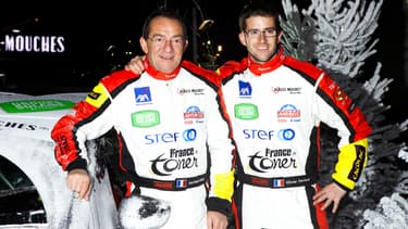 Jean-Pierre Pernaut et son fils Olivier, à Paris le 4 décembre 2012