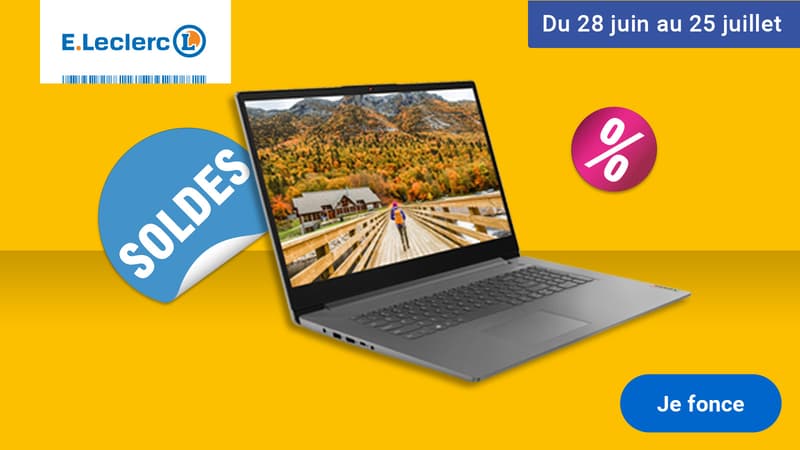 Lenovo IdeaPad 3 à -150€, c'est le moment idéal pour en profiter chez E.Leclerc