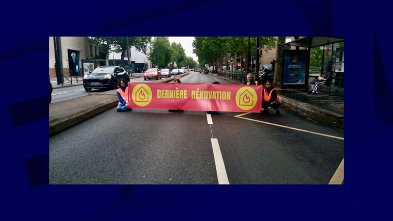 Les militants de "Dernière Rénovation" se sont rassemblés ce lundi pour une manifestation statique à Boulogne-Billancourt.