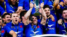 Le XV de France lors de sa victoire au tournoi des VI Nations
