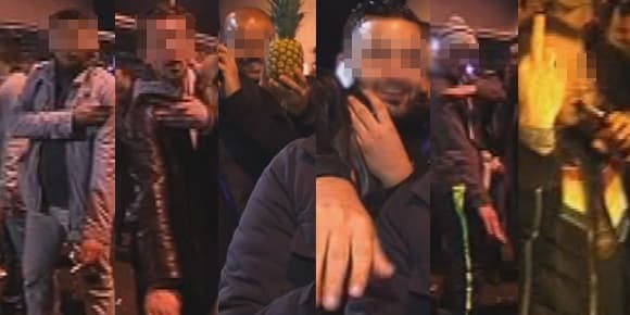 Des spectateurs de Dieudonné réalisent des ''quenelles'' face aux caméras, jeudi 9 janvier, devant le Zénith de Nantes. Des spectateurs de Dieudonné réalisent des ''quenelles'' face aux caméras, jeudi 9 janvier, devant le Zénith de Nantes.
