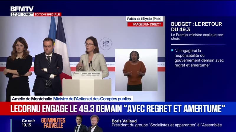 "Un milliard d'euros d'économies" par le biais des achats publics pour tenir le déficit, détaille Amélie de Montchalin, ministre de l'Action et des Comptes publics