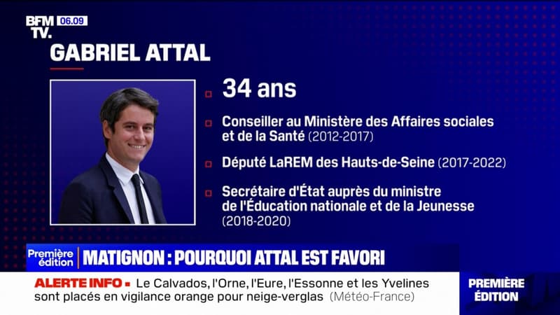 Remaniement: Gabriel Attal pressenti pour remplacer Élisabeth Borne à Matignon