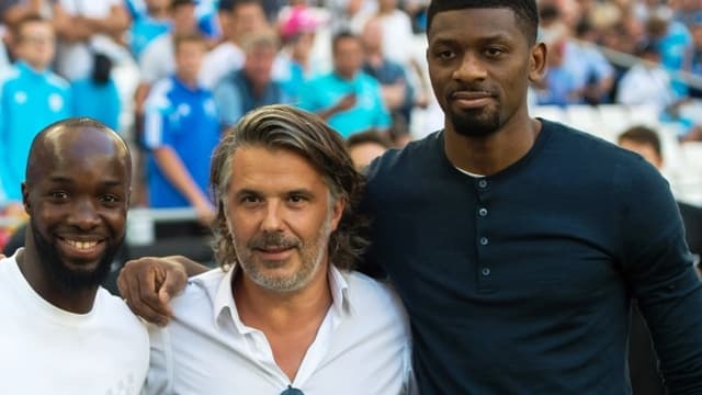 Lass Diarra, Vincent Labrune et Abou Diaby (OM)