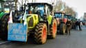 Les tracteurs à Paris le 8 février 2023 pour la manifestation des agriculteurs