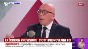 Éric Ciotti veut présenter une proposition de loi visant à "supprimer l'application immédiate de l'inéligibilité"