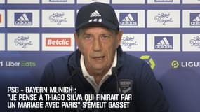 PSG-Bayern Munich : "Je pense à Thiago Silva qui finirait par un mariage avec Paris" s'émeut Gasset