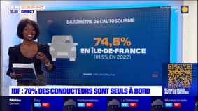 Ile-de-France: plus de 70% des conducteurs seuls à bord de leur véhicule, un chiffre en baisse