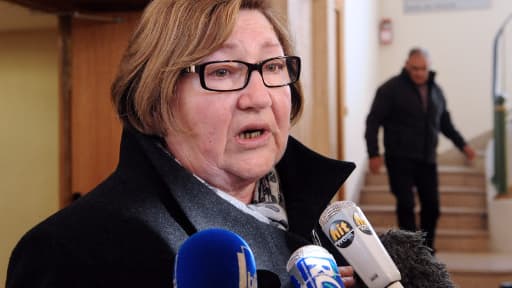 Yvette Jobard, la veuve du marin disparu, lors du procès le 15 novembre 2012 à Brest.
