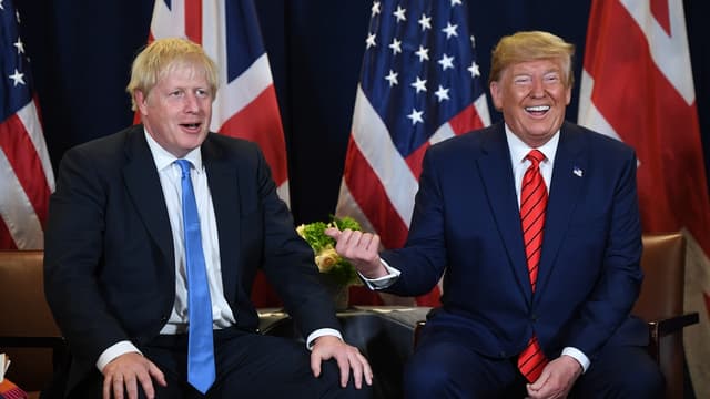 Le Premier ministre britannique, Boris Johnson, et le président américain Donald Trump