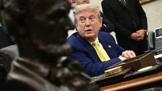 Donald Trump dans le Bureau ovale à la Maison Blanche le 18 juin 2025