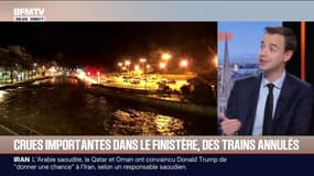 Crues importantes dans le Finistère, le trafic ferroviaire perturbé dans l'Ouest