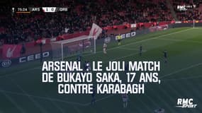 Arsenal : Le joli match de Bukayo Saka, 17 ans, contre Karabagh