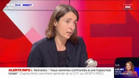 Retraites: Sophie Binet (CGT) affirme "qu'on est confrontés à une hypocrisie totale"