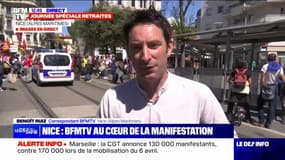 Retraites: près de 3000 personnes mobilisées à Nice selon la police, 15.000 selon les manifestants