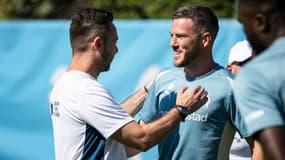 Roberto De Zerbi et Jordan Veretout, à Marseille le 8 juillet 2024