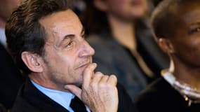 L'ancien président Nicolas Sarkozy venu assister lundi soir au meeting de Nathalie Kosciusko-Morizet