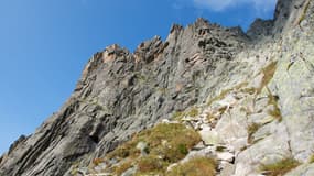 L'Aiguille du Peigne, dans le massif du Mont-Blanc, dans les Alpes, le 8 septembre 2017