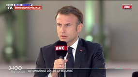 JO de Paris: "On va se donner les moyens de faire une très grande cérémonie d'ouverture", déclare Emmanuel Macron